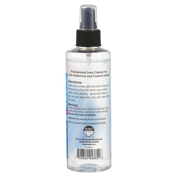 slide 5 of 5, Meijer Clean-Cote Eyeglass Lens Cleaner, 8 oz