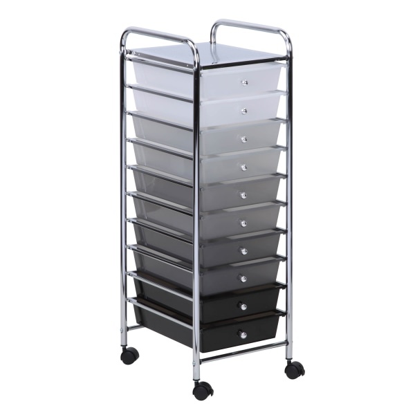 slide 1 of 5, Honey-Can-Do 10-Drawer Rolling Cart, 38-1/8&Rdquo;H X 15-5/16&Rdquo;W X 15-5/16&Rdquo;D, Multicolor, 1 ct