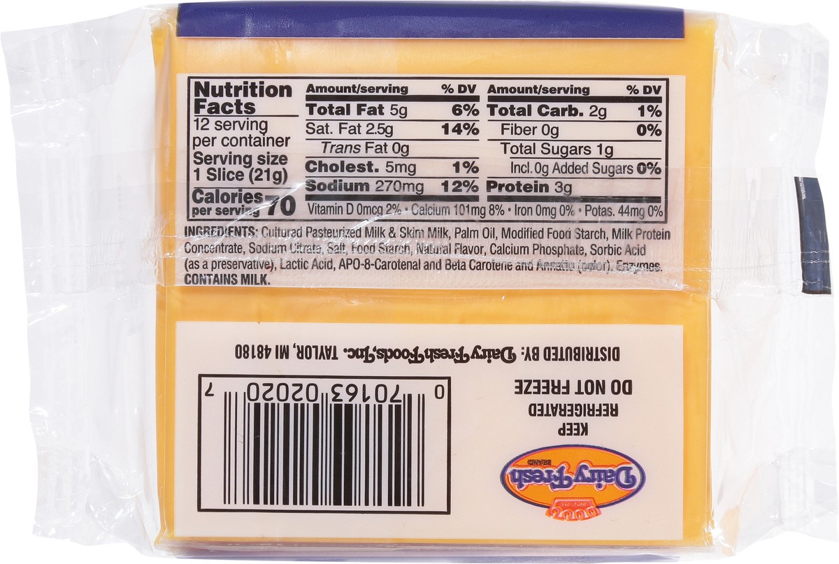 slide 2 of 13, Dairy Fresh American Cheese Product 12 ea, 12 ct