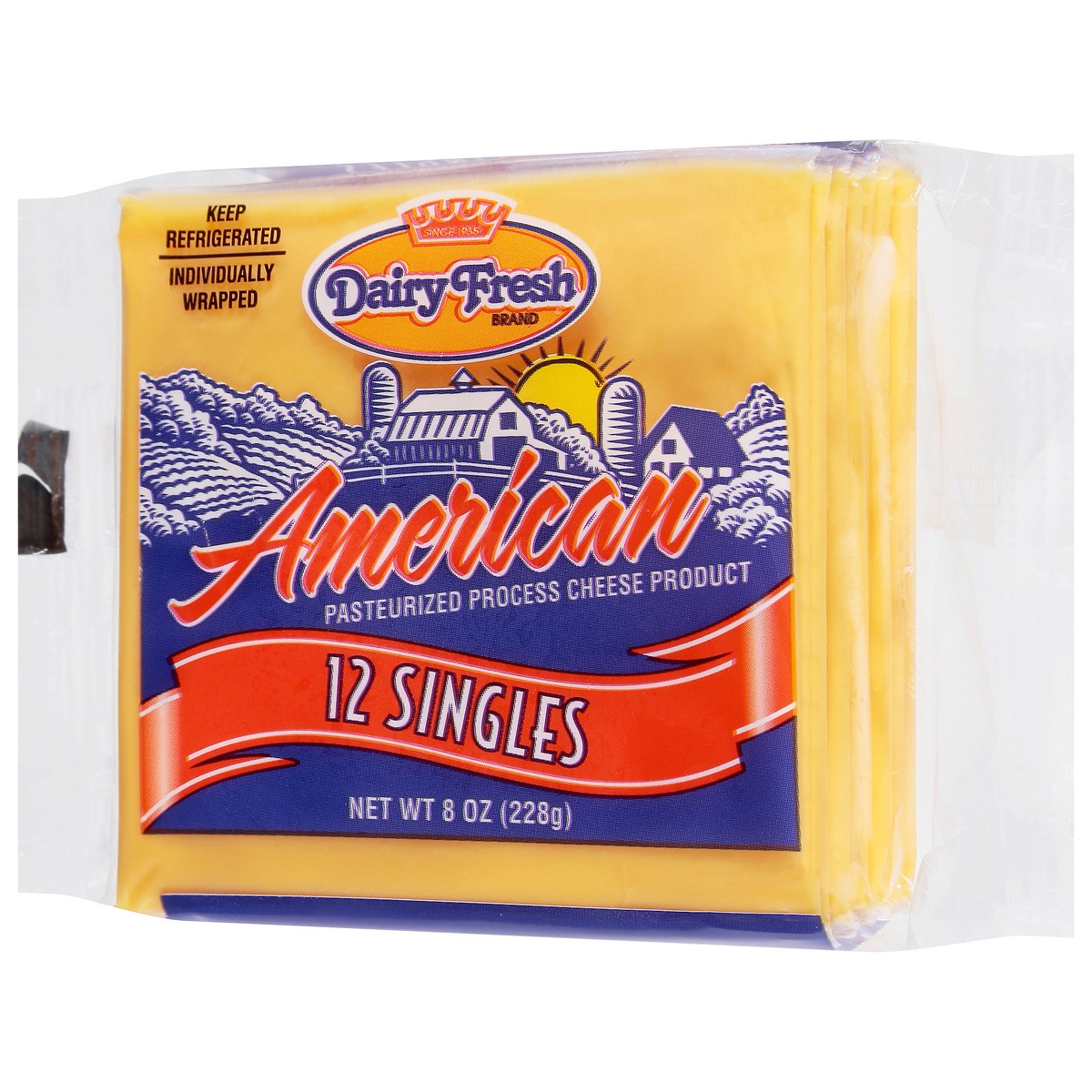 slide 13 of 13, Dairy Fresh American Cheese Product 12 ea, 12 ct