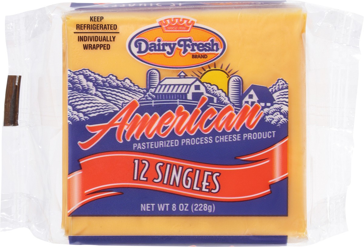 slide 5 of 13, Dairy Fresh American Cheese Product 12 ea, 12 ct