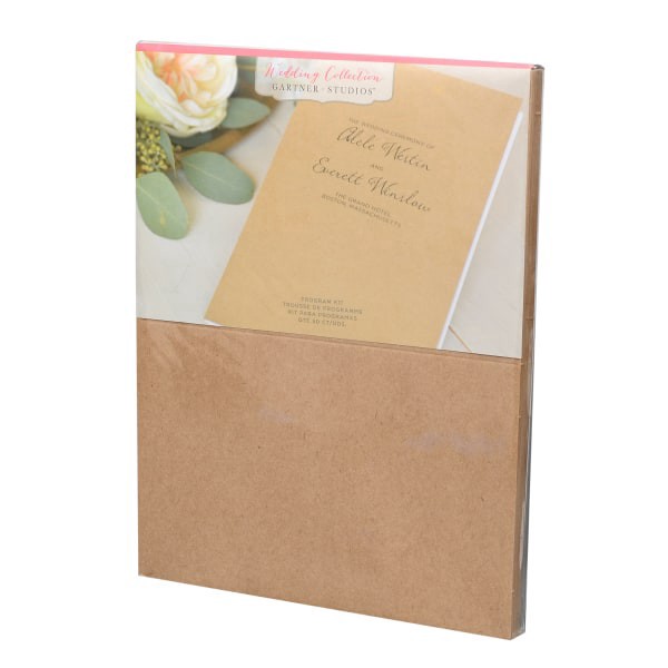 slide 3 of 3, Gartner Studios Kraft Bifold Program Sheets, 50 ct