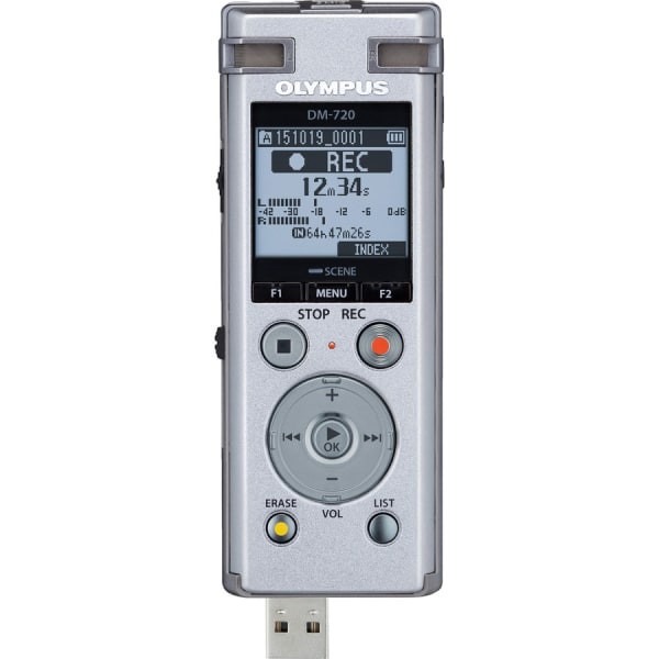 slide 3 of 10, Olympus Dm-720 4Gb Digital Voice Recorder, Silver, 1 ct