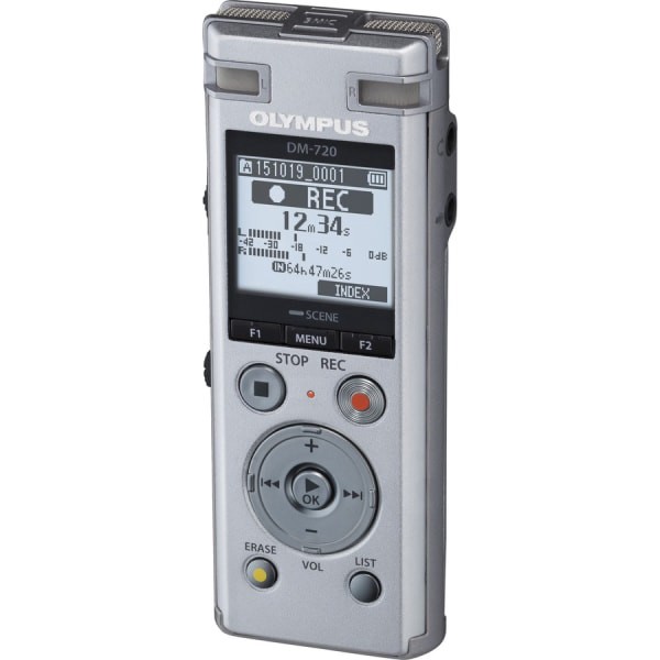 slide 4 of 10, Olympus Dm-720 4Gb Digital Voice Recorder, Silver, 1 ct
