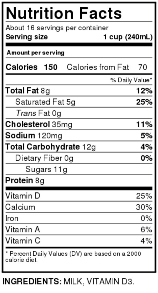 slide 2 of 8, King Kullen Whole Milk, 128 fl oz