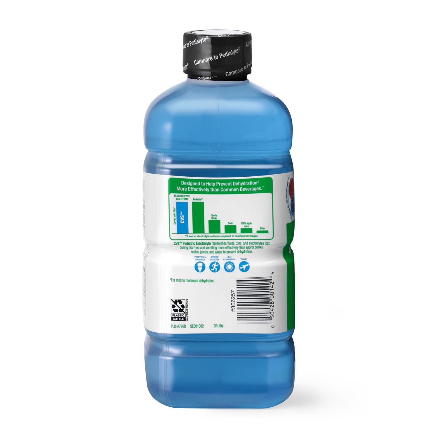 slide 3 of 4, Cvs Health Advanced Care Pediatric Electrolyte Zinc, Blue Raspberry, 1 Ct, 33.8 oz