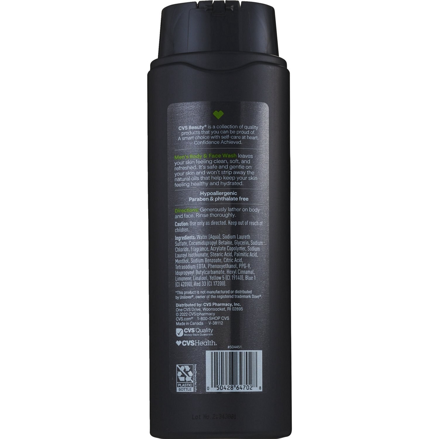 slide 2 of 2, Cvs Health Men's Body & Face Wash, 18 Oz, 18 oz