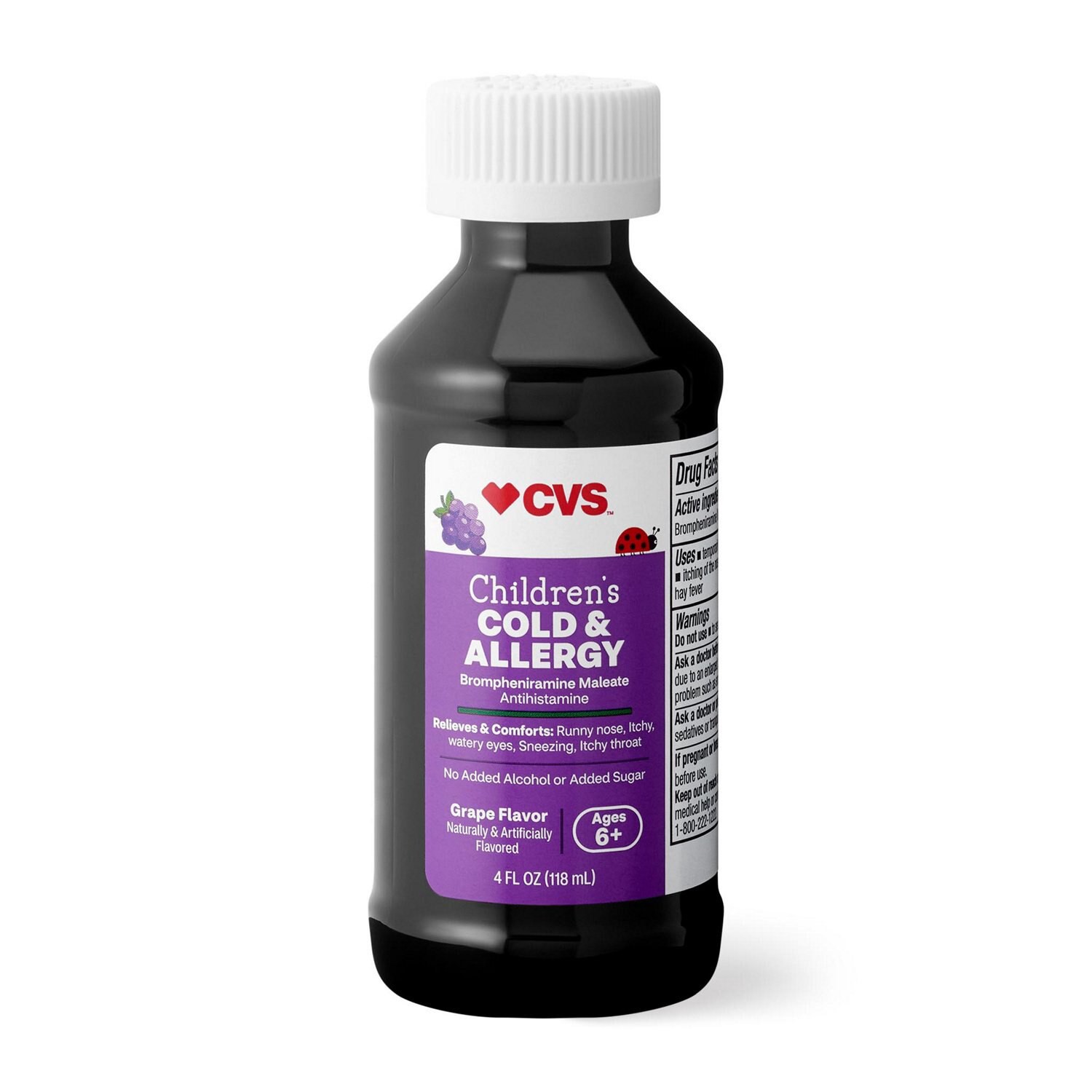 slide 4 of 6, Cvs Health Children's Cold & Cough Relief Grape Liquid, 8 Oz, 4 oz