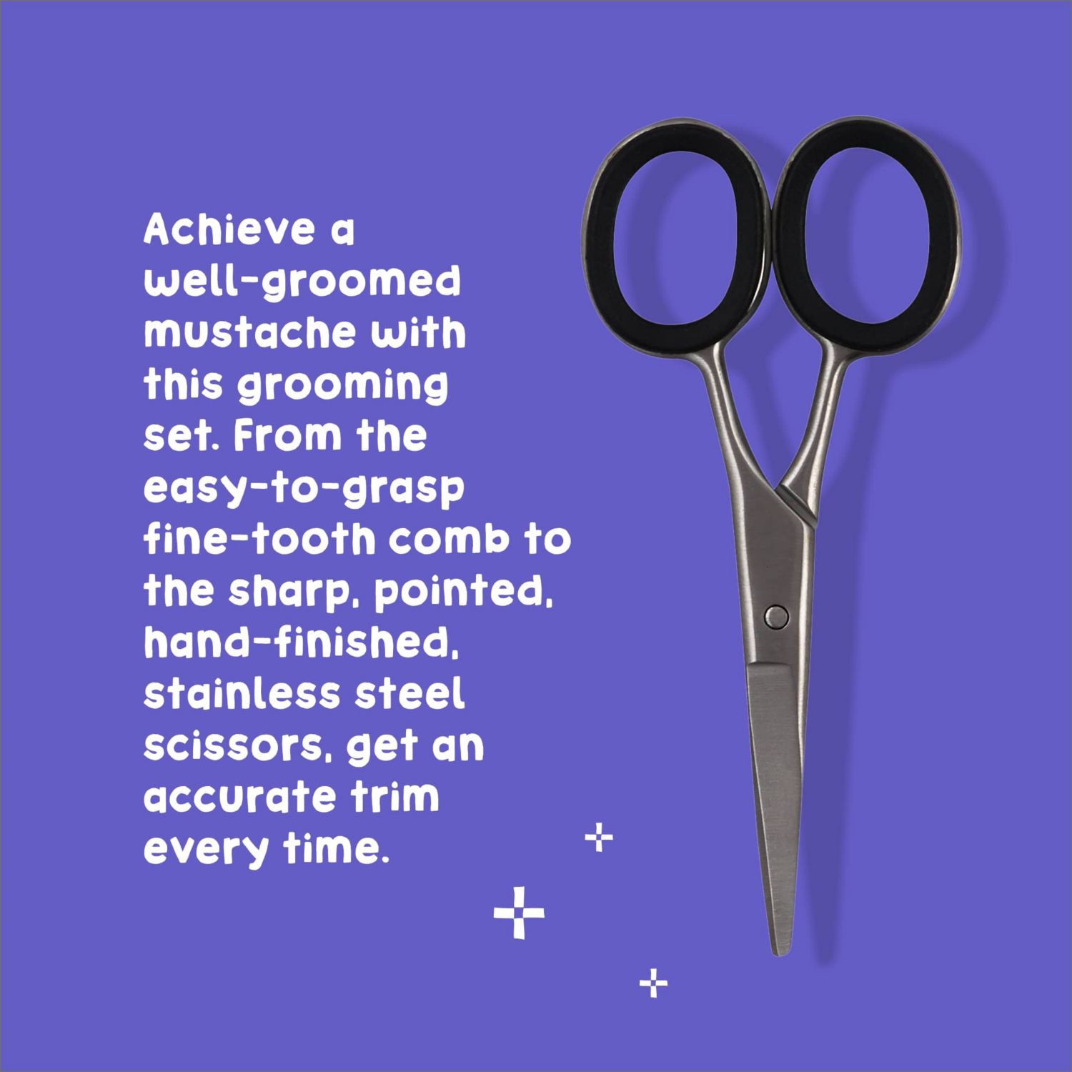 slide 5 of 10, One+Other Mustache Grooming Kit, 1 ct