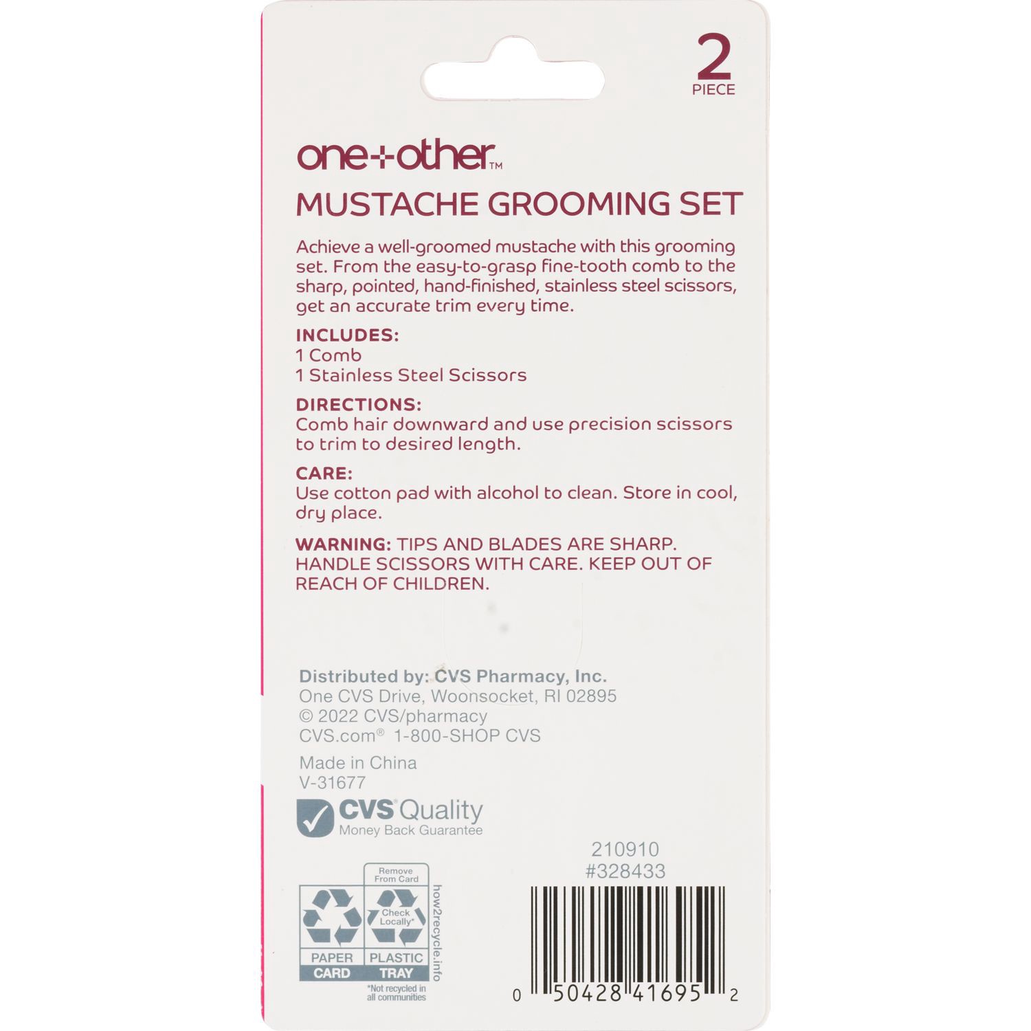 slide 7 of 10, One+Other Mustache Grooming Kit, 1 ct