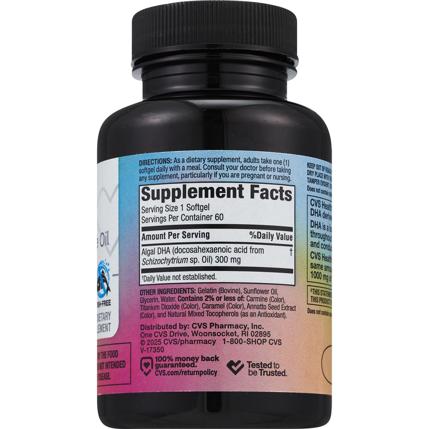 slide 3 of 3, Cvs Health Fish-Free Omega- 3 Softgels, 60 Ct, 60 ct