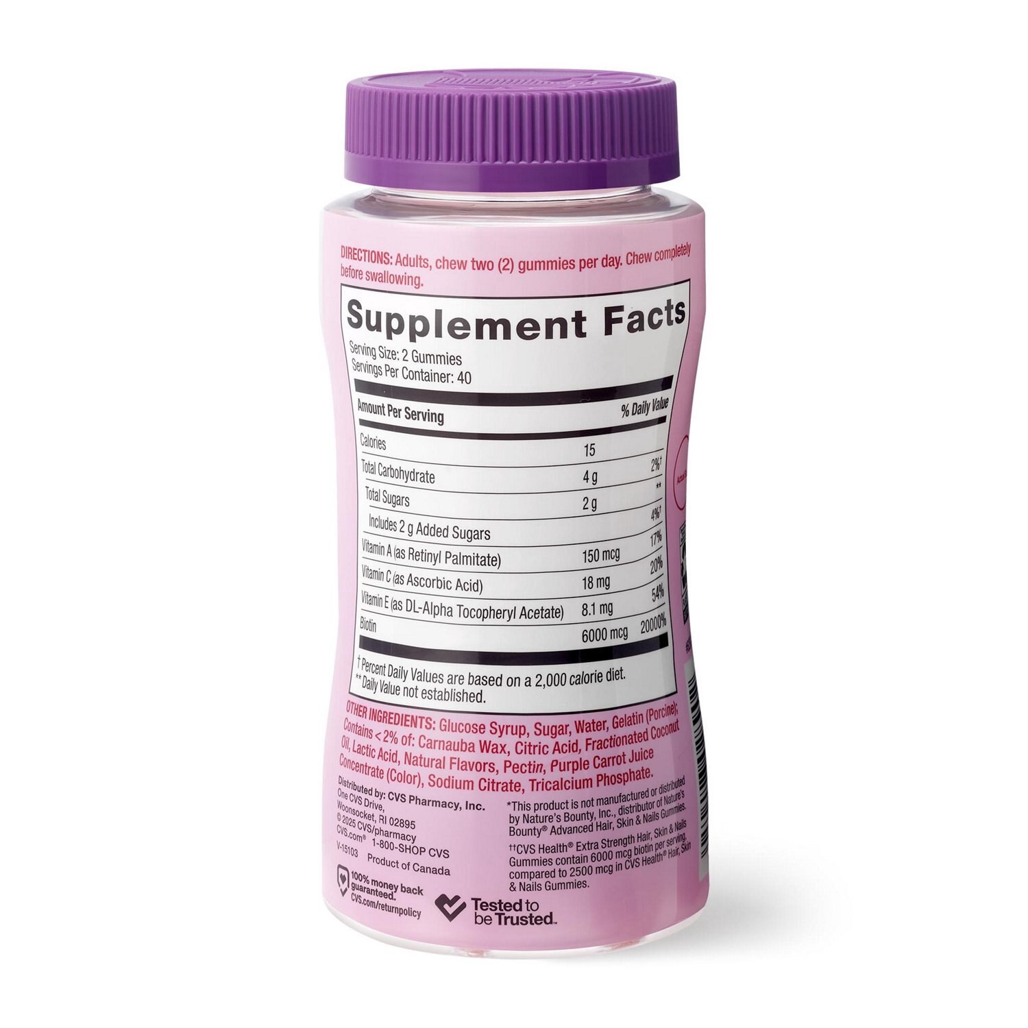 slide 3 of 4, Cvs Health Advanced Hair, Skin & Nails Gummies, 80 Ct, 80 ct