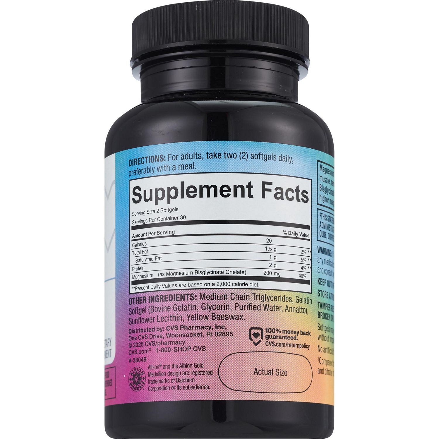 slide 2 of 4, Cvs Health Magnesium Glycinate 200Mg Softgel, 60 Ct, 60 ct