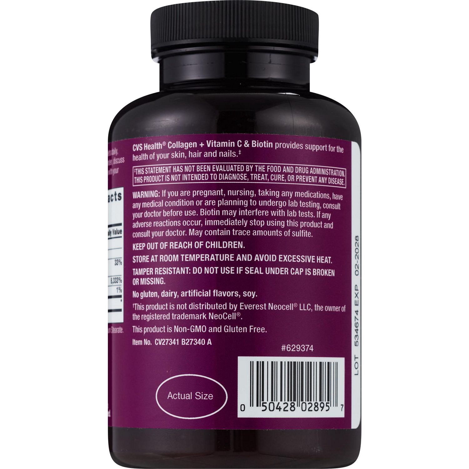 slide 3 of 3, Cvs Health Super Collagen + Vitamin C & Biotin Tablets, 180 Ct, 180 ct