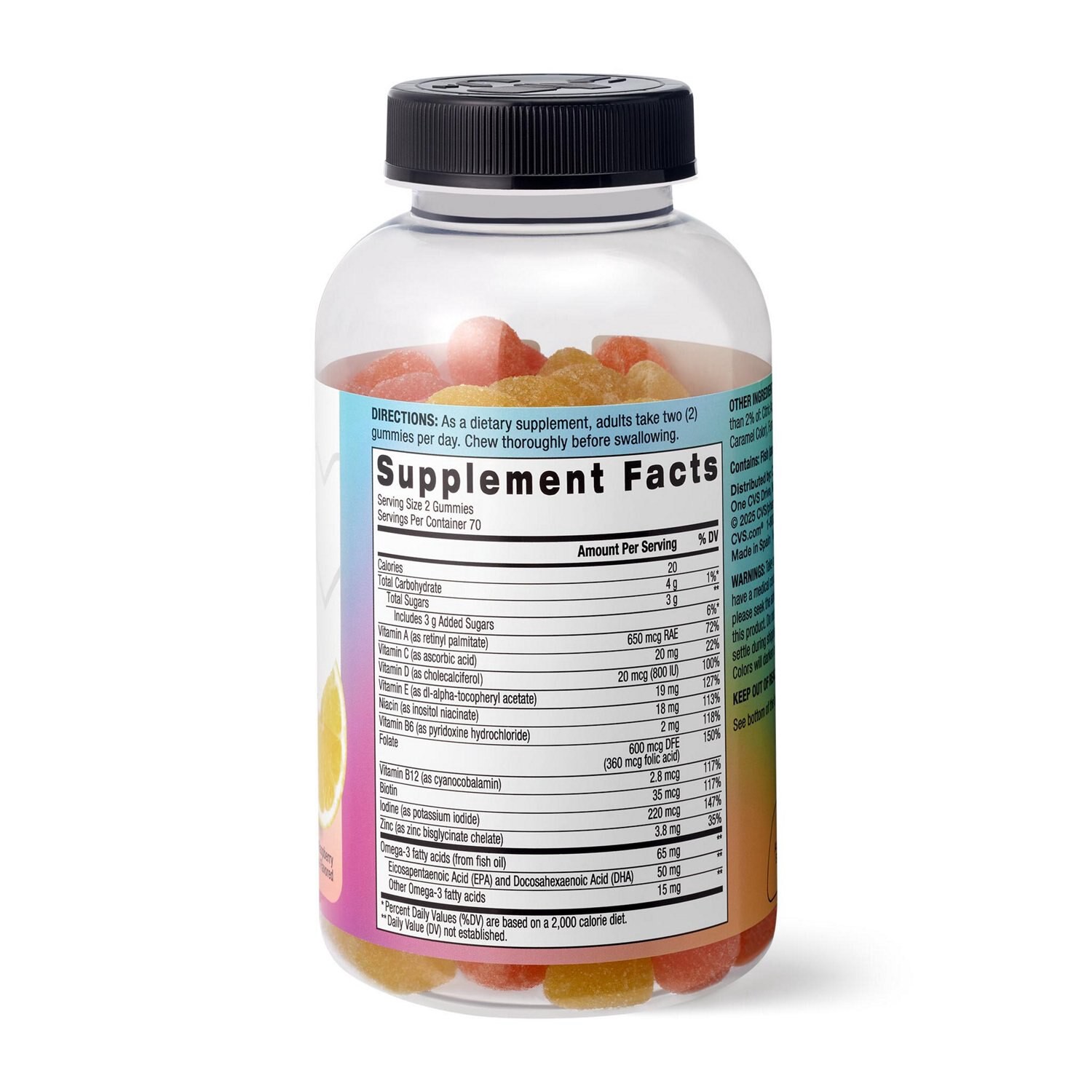 slide 2 of 5, Cvs Health Adult Multivitamins + Omega 3 Gummy, 140 Ct, 140 ct