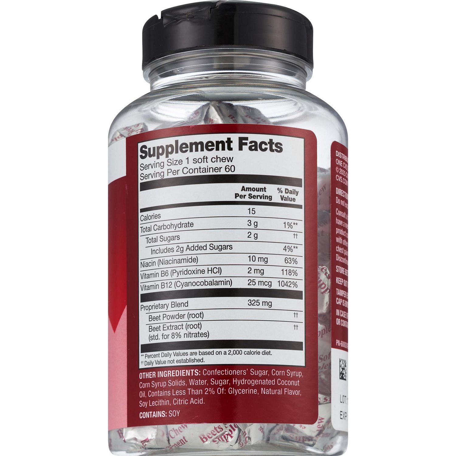 slide 4 of 4, Cvs Health Beet Root Soft Chews, 60 Ct, 60 ct