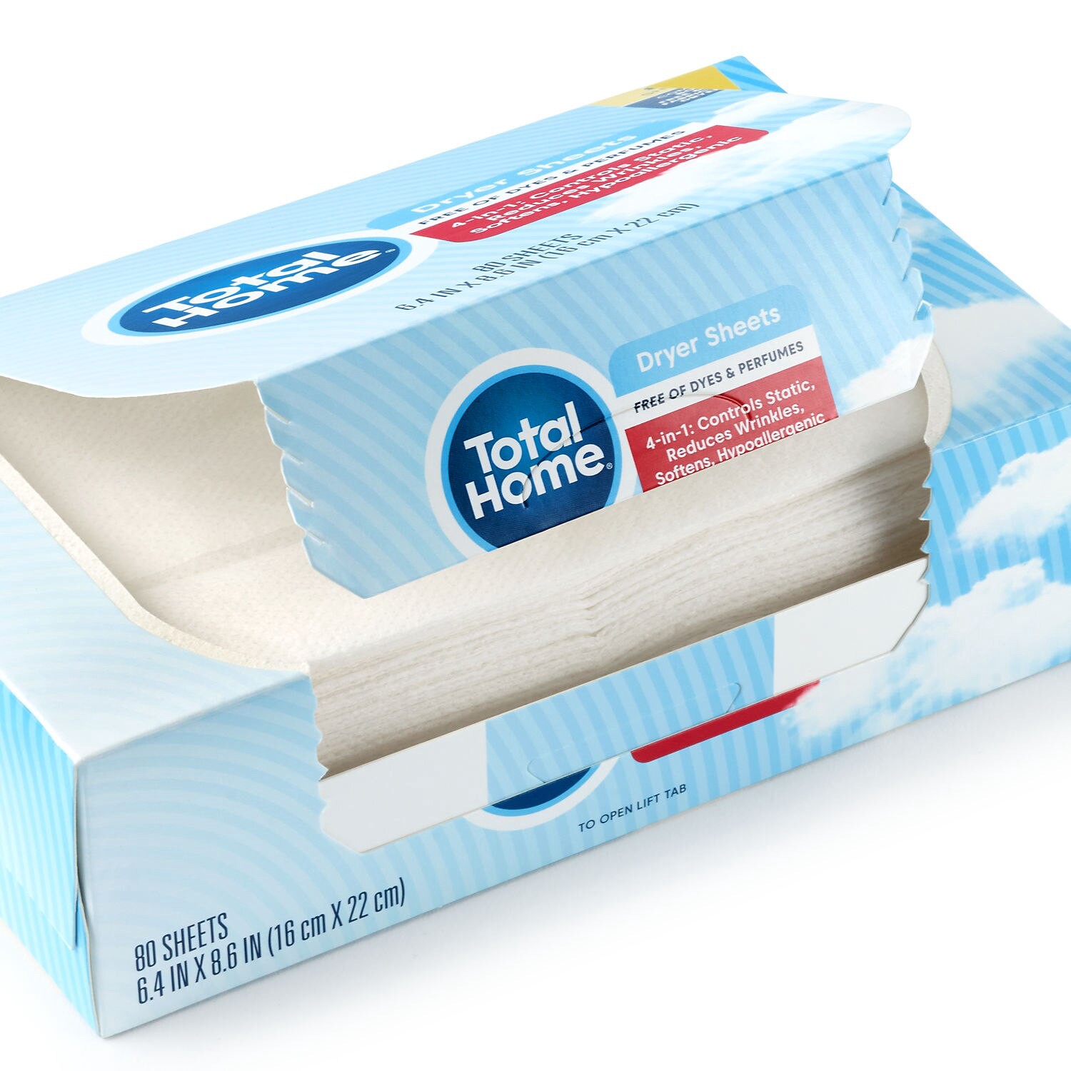 slide 3 of 4, Total Home Fabric Softener Sheets, Fragrance Free, 80 ct