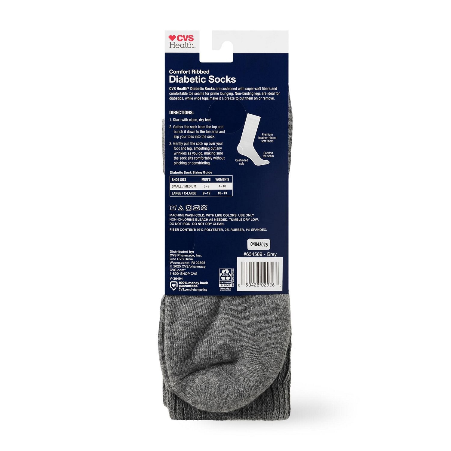 slide 4 of 4, Cvs Health Light Compression Socks Over-The-Calf Unisex, S/m, 1 Pr, 1 ct