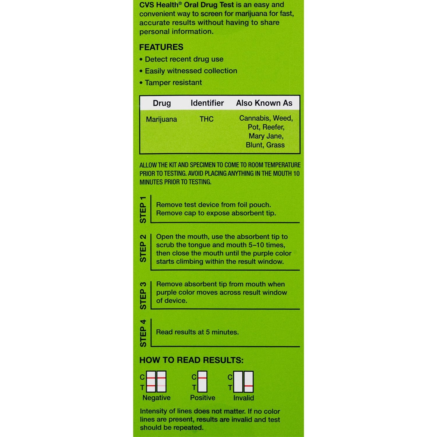 slide 2 of 4, Cvs Health D-Pen Mini One Step Oral Fluid Test, Marijuana, 2ct, 2 ct