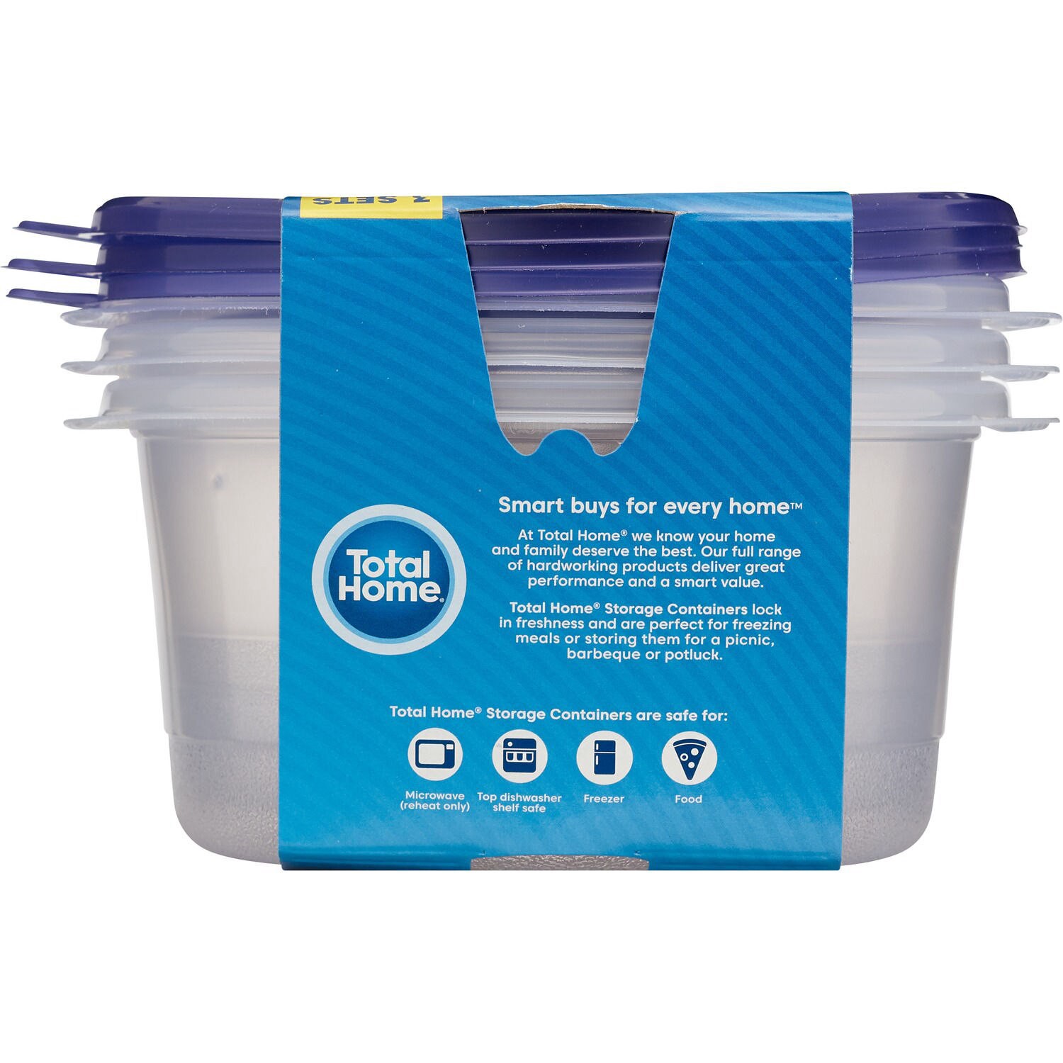 slide 3 of 3, Total Home Big Bowl Storage Containers, 3 Ct, 3 ct