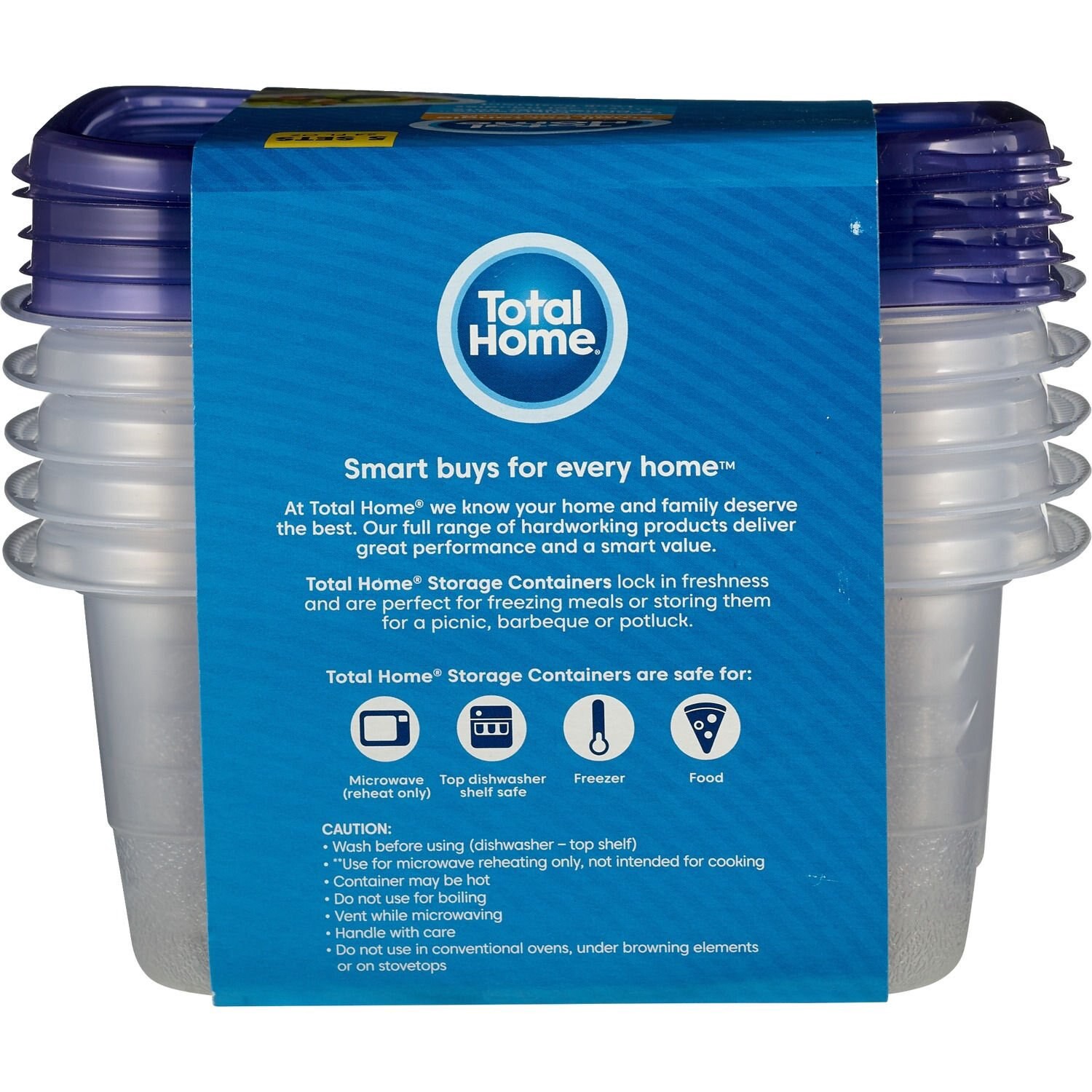 slide 3 of 4, Total Home Food Storage Containers, 5 Ct, 5 ct