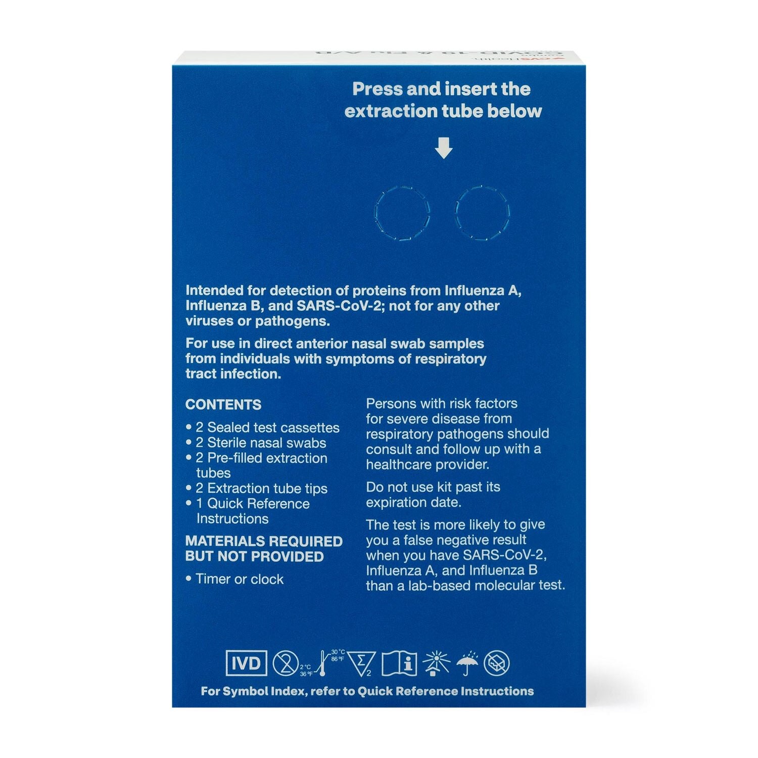 slide 4 of 5, Cvs Health Combo Covid-19 Flu A/B Antigen Test, 1 Ct, 2 ct