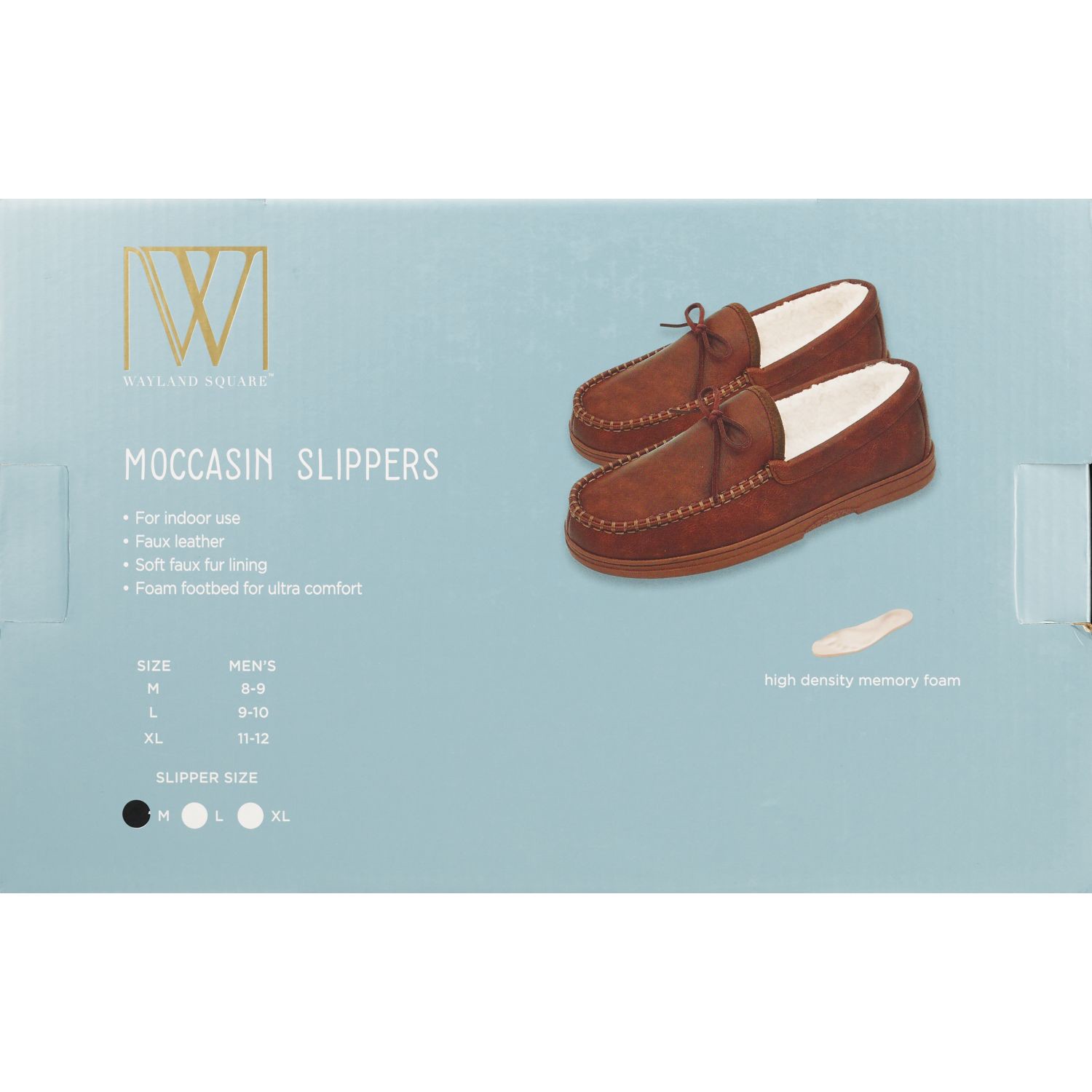 slide 2 of 3, Wayland Square Men's Faux Leather Moccasins, Tan, Assorted Sizes, 1 Pr, 1 ct