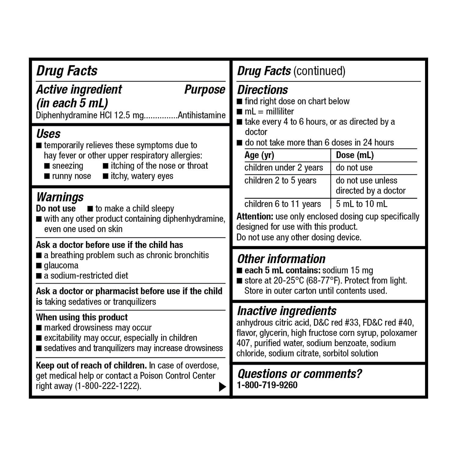 slide 3 of 7, Cvs Health Children's Allergy Relief Liquid Diphenhydramine Hcl Oral Antihistamine, Cherry, 8 Oz, 8 oz