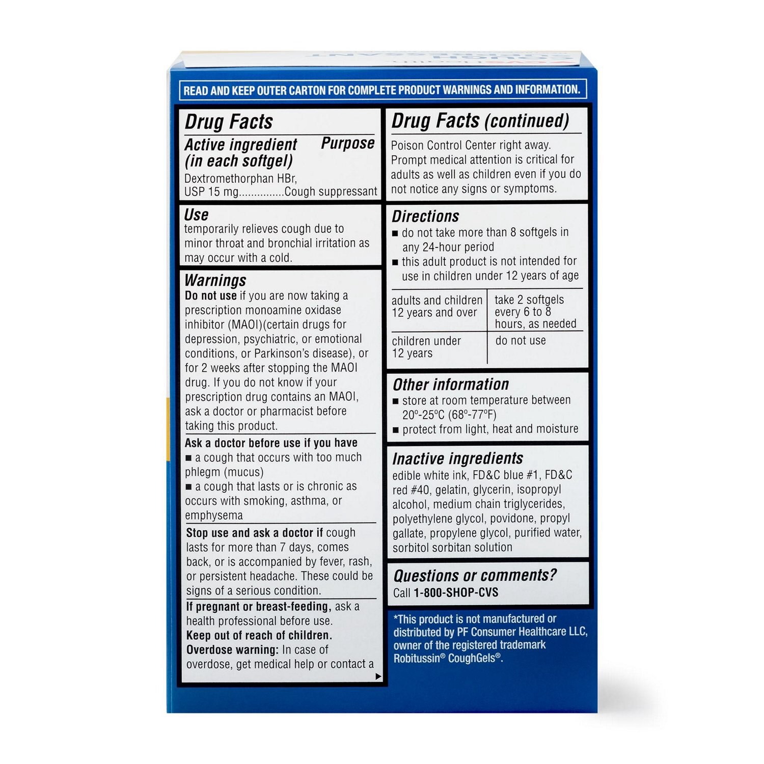 slide 4 of 6, Cvs Health Cough Suppressant Softgels, 20 ct