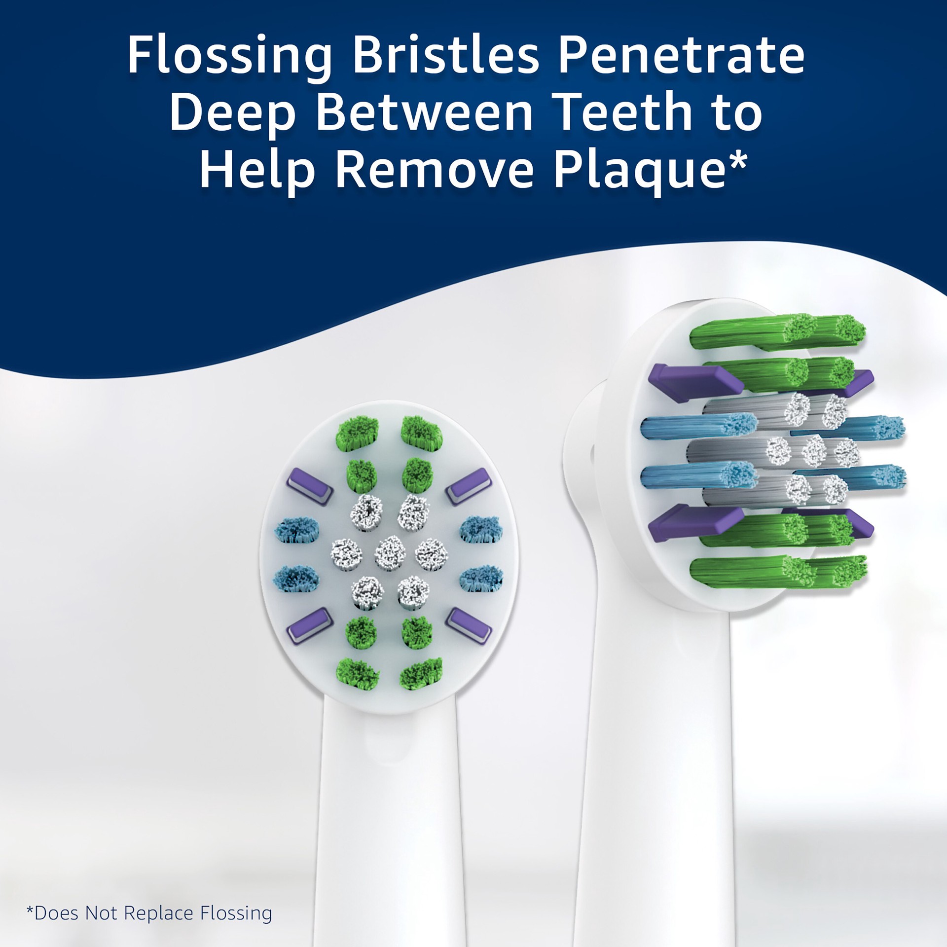 slide 4 of 7, Cvs Health Easyflex Flossing Antibacterial Replacement Brush Heads, 3 Ct, 3 ct