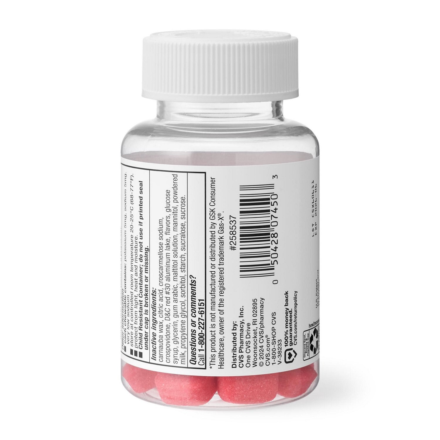 slide 4 of 4, Cvs Health Maximum Strength Gas Relief Soft Chewables, Mixed Berry, 20 Ct, 30 ct