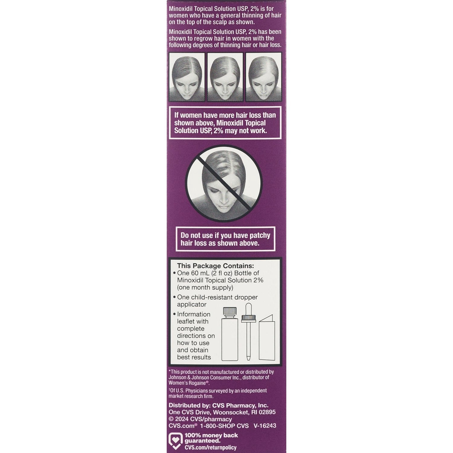 slide 4 of 7, Cvs Health Women's 2% Minoxidil Solution For Hair Regrowth, 1 Month Supply, 2 oz