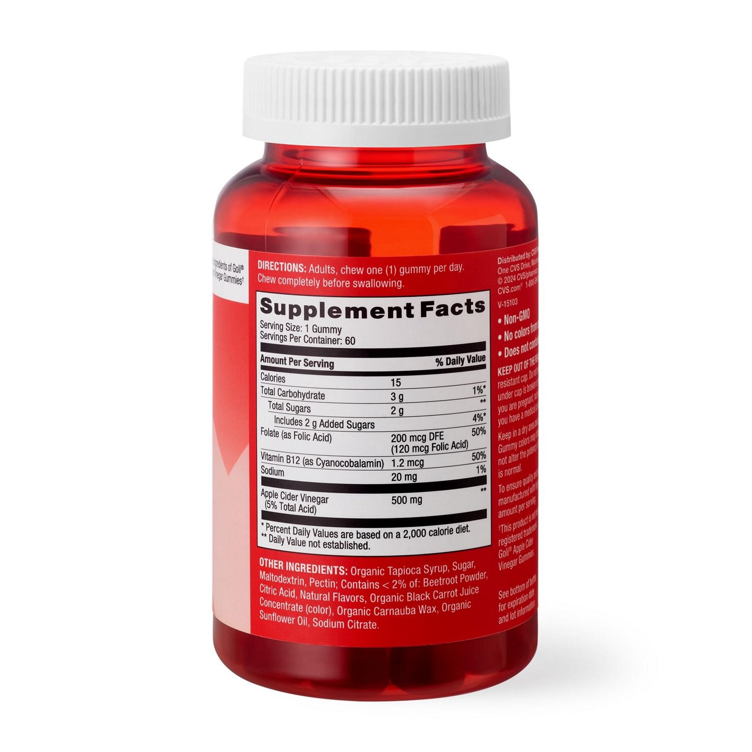 slide 4 of 4, Cvs Health Apple Cider Vinegar Gummies, 60 Ct, 60 ct