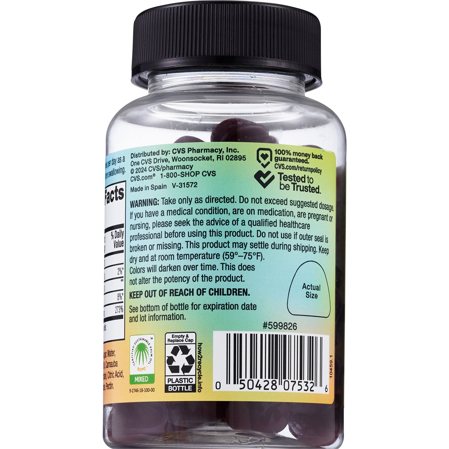 slide 2 of 4, CVS Health Organic Zinc Gummies, 60 Ct, 60 ct