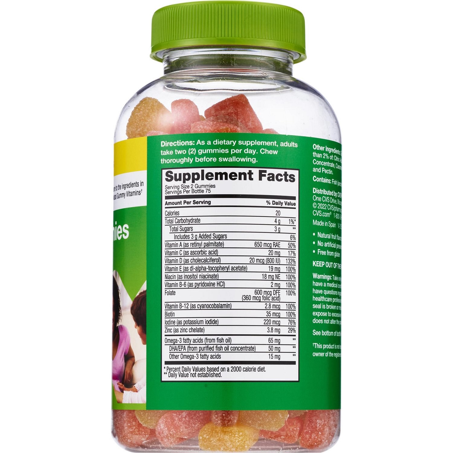 slide 3 of 3, Cvs Health Prenatal With Dha & Folic Acid Gummies, 150 Ct, 150 ct