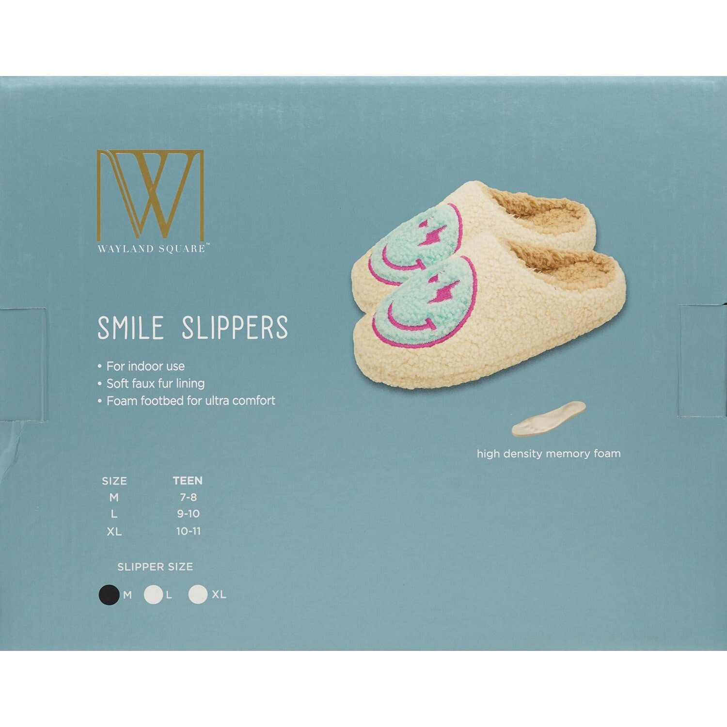 slide 2 of 3, NON BRAND Slipper (Sherpa Lining + Mf Foam) - (Blue Face), 1 ct