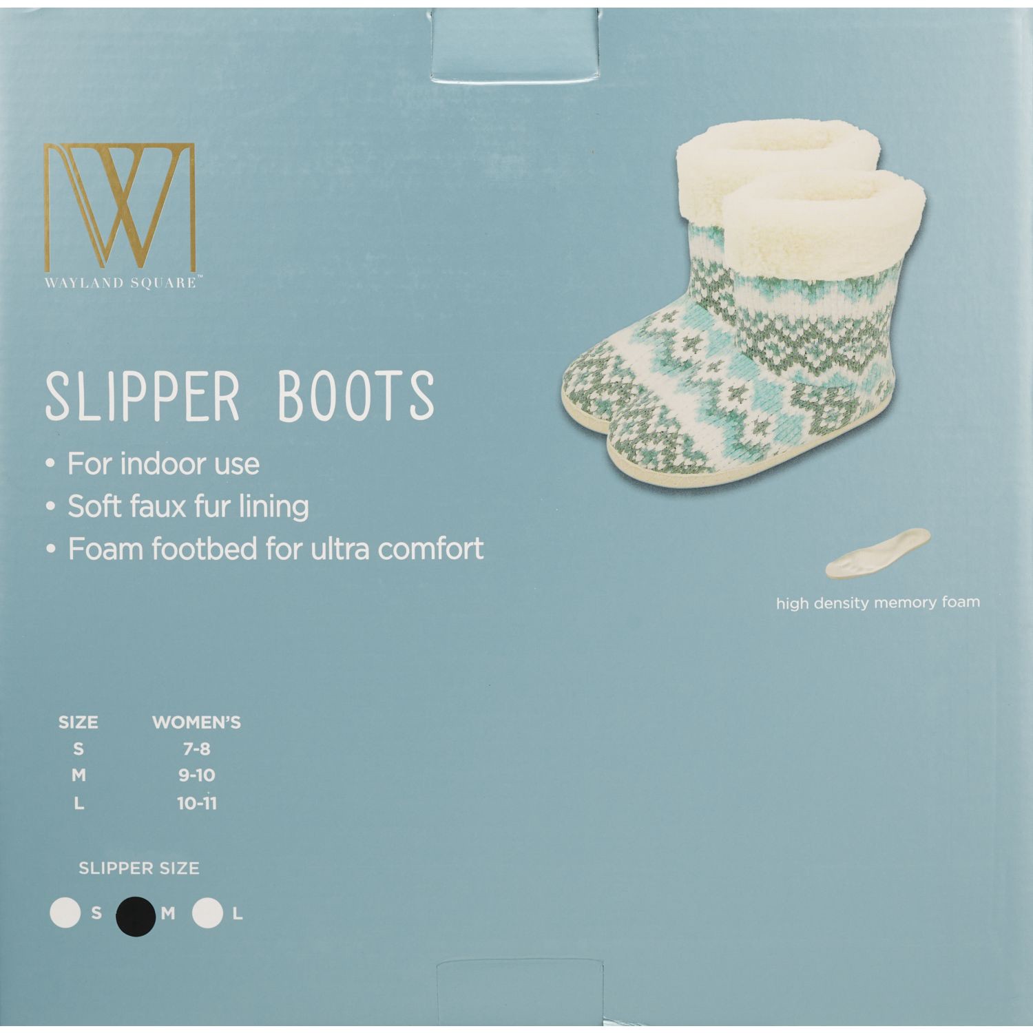 slide 2 of 4, NON BRAND Mf Slipper Boot Grey/Blue, 1 ct