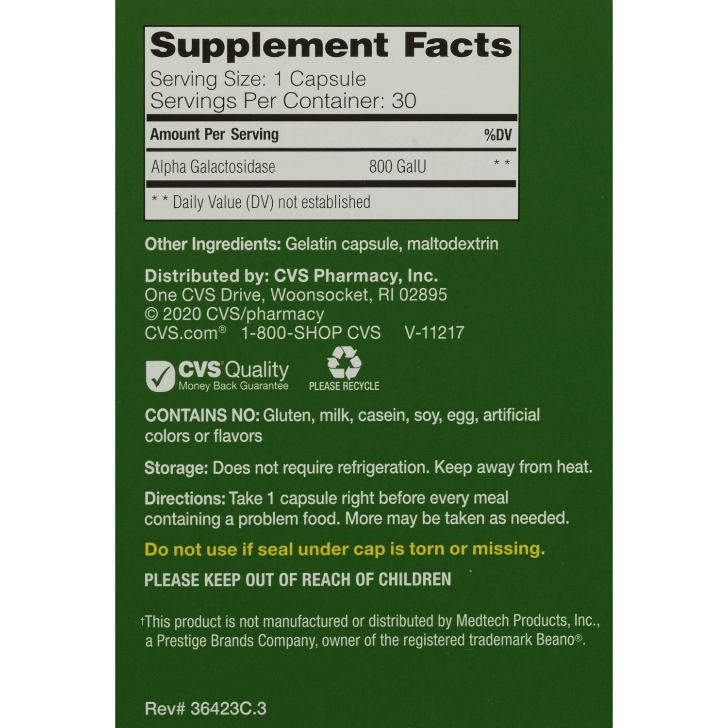 slide 2 of 5, Cvs Health Beanaid Fast Acting Capsules, 30 Ct, 30 ct