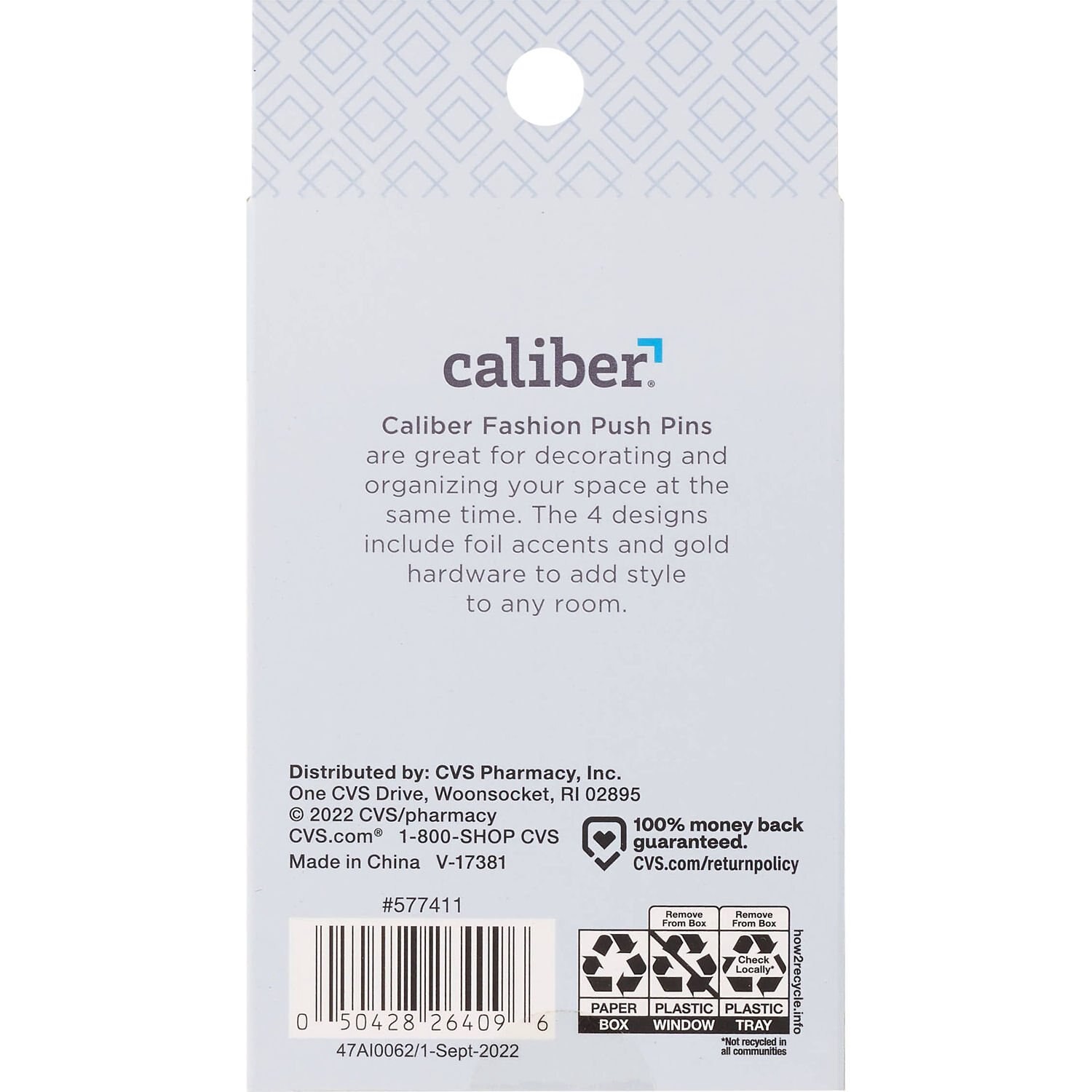 slide 3 of 3, Caliber Decorative Push Pins, 24 Ct, 24 ct