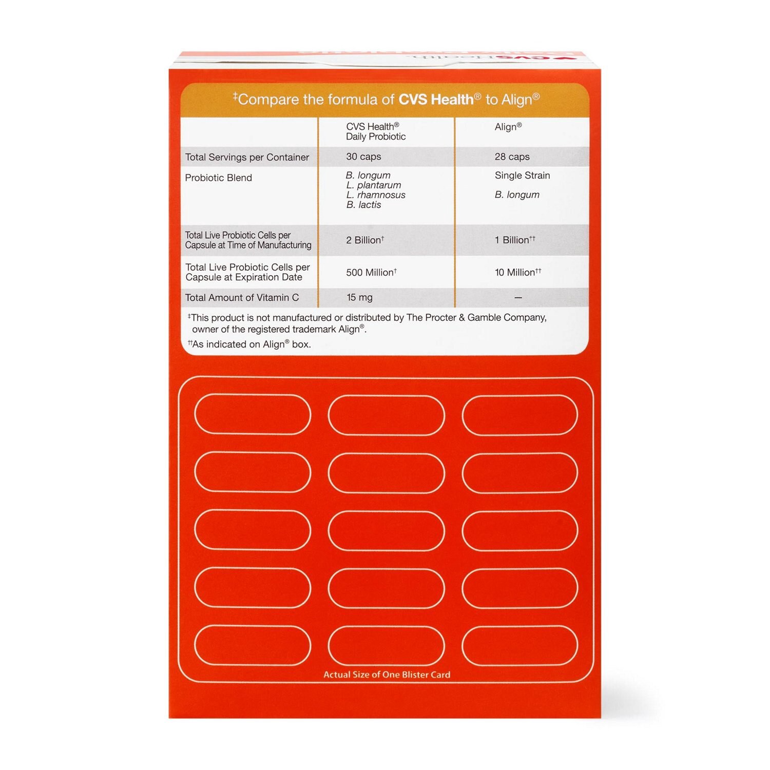 slide 5 of 5, Cvs Health Daily Probiotic Capsules, 30 Ct, 30 ct