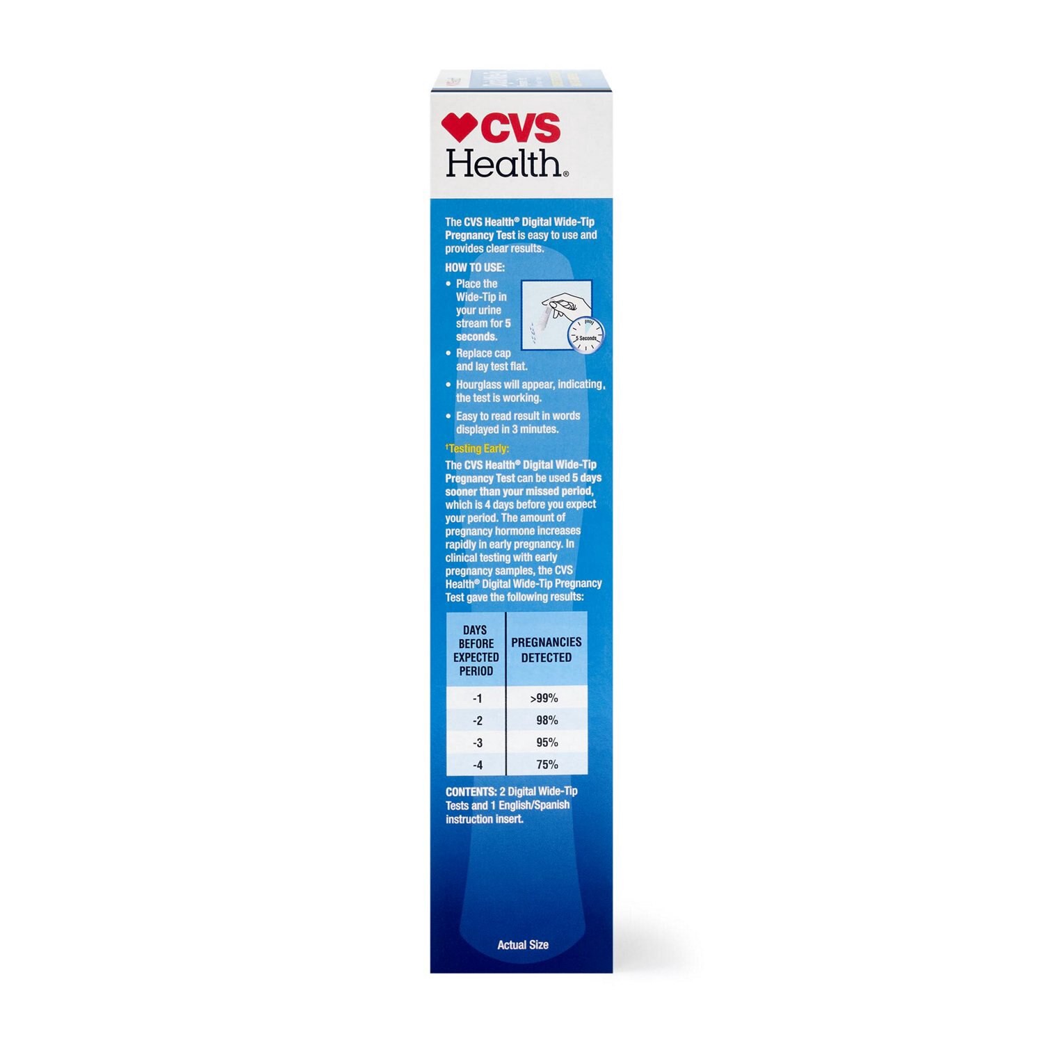 slide 2 of 4, Cvs Health Digital-Wide Tip Pregnancy (Blue), 2 ct