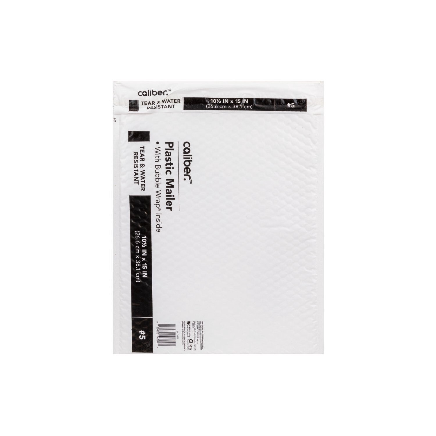 slide 3 of 3, Caliber Cailber Plastic Mailiner With Bubble Wrap Inside, 10.5 In X 15 In, 1 ct