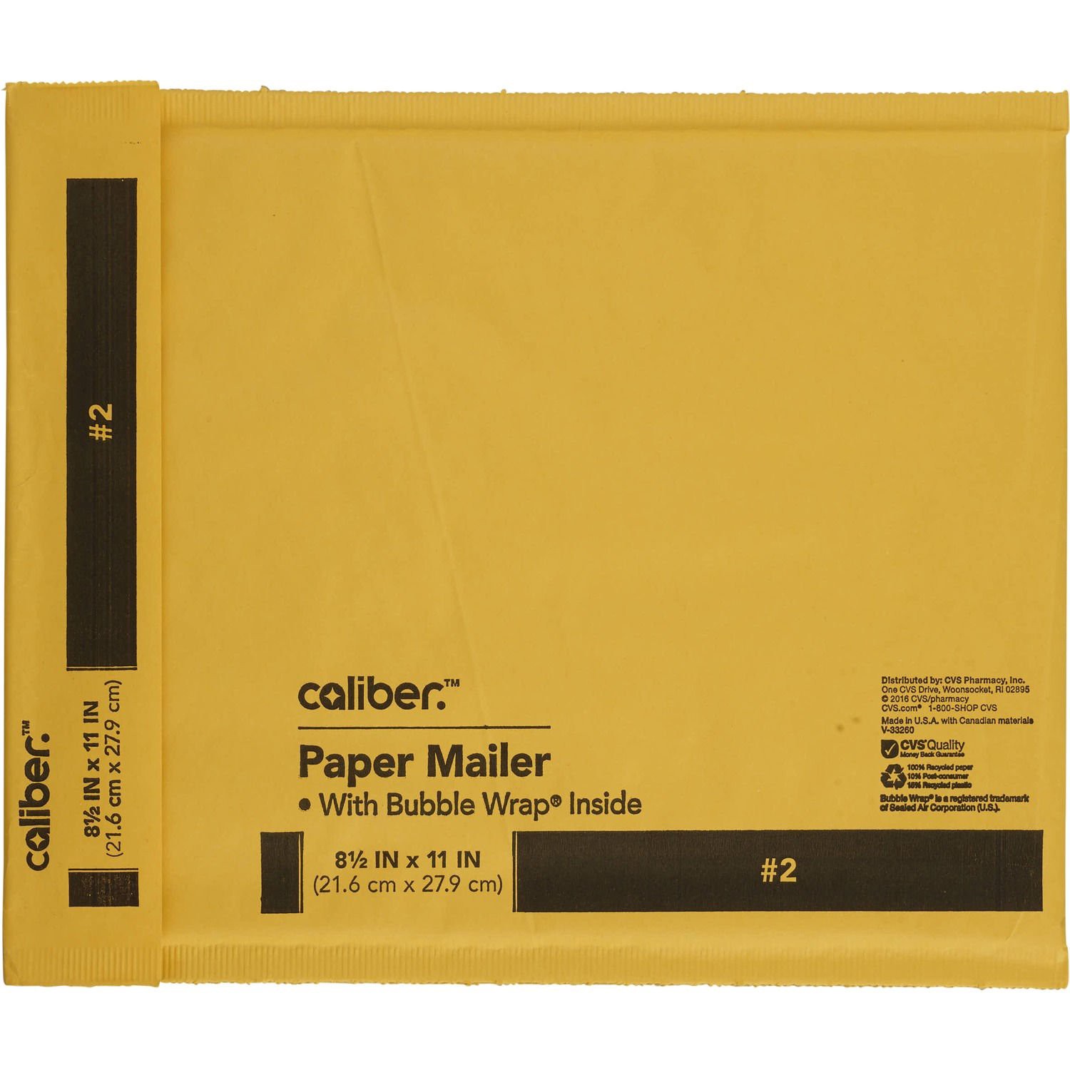 slide 2 of 4, Caliber #2 Kraft Bubble Mailer - Manila, 4 Pk, 8.5 In. X 11 In., 4 ct