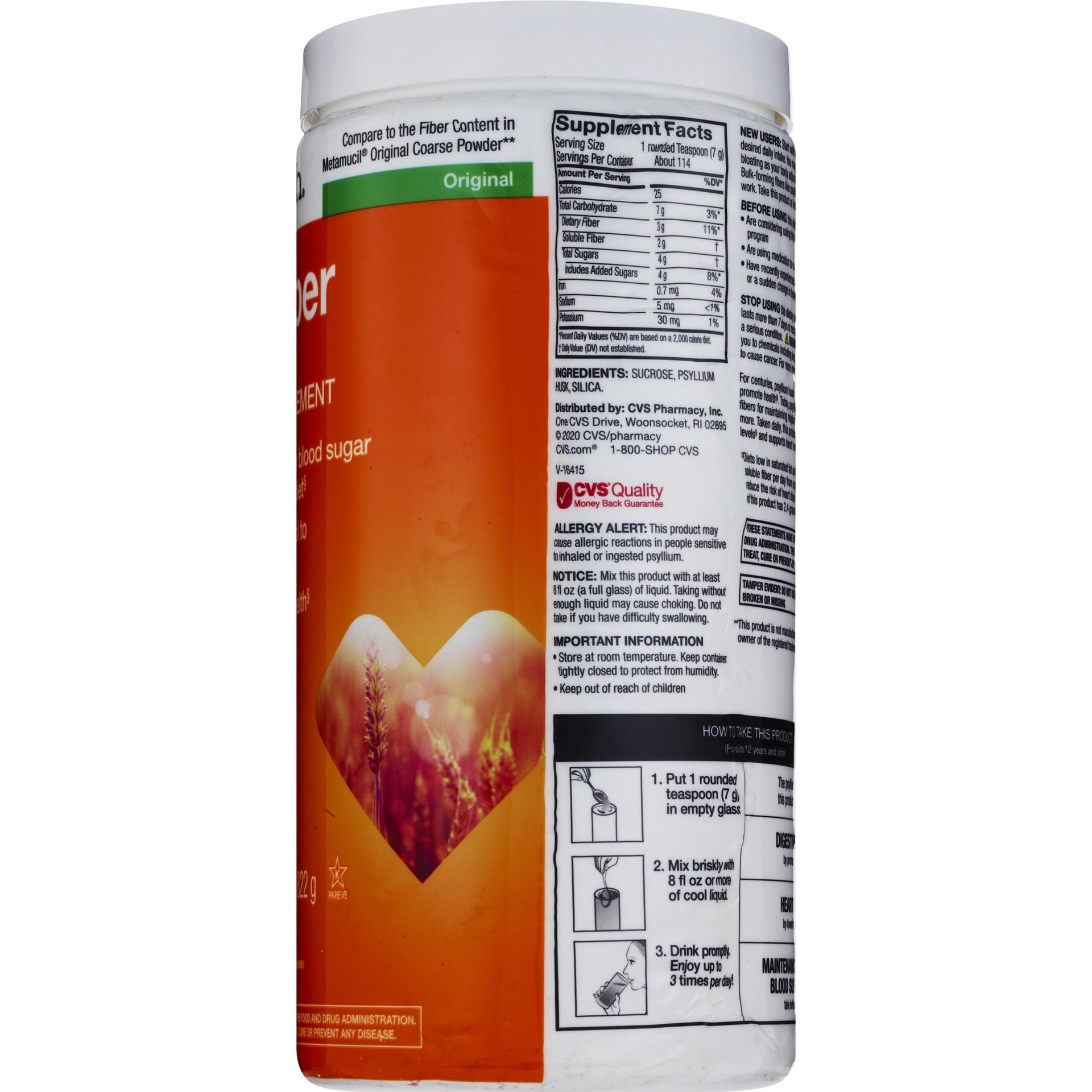 slide 2 of 6, Cvs Health Natural Daily Fiber, 29 Oz, 114 dose