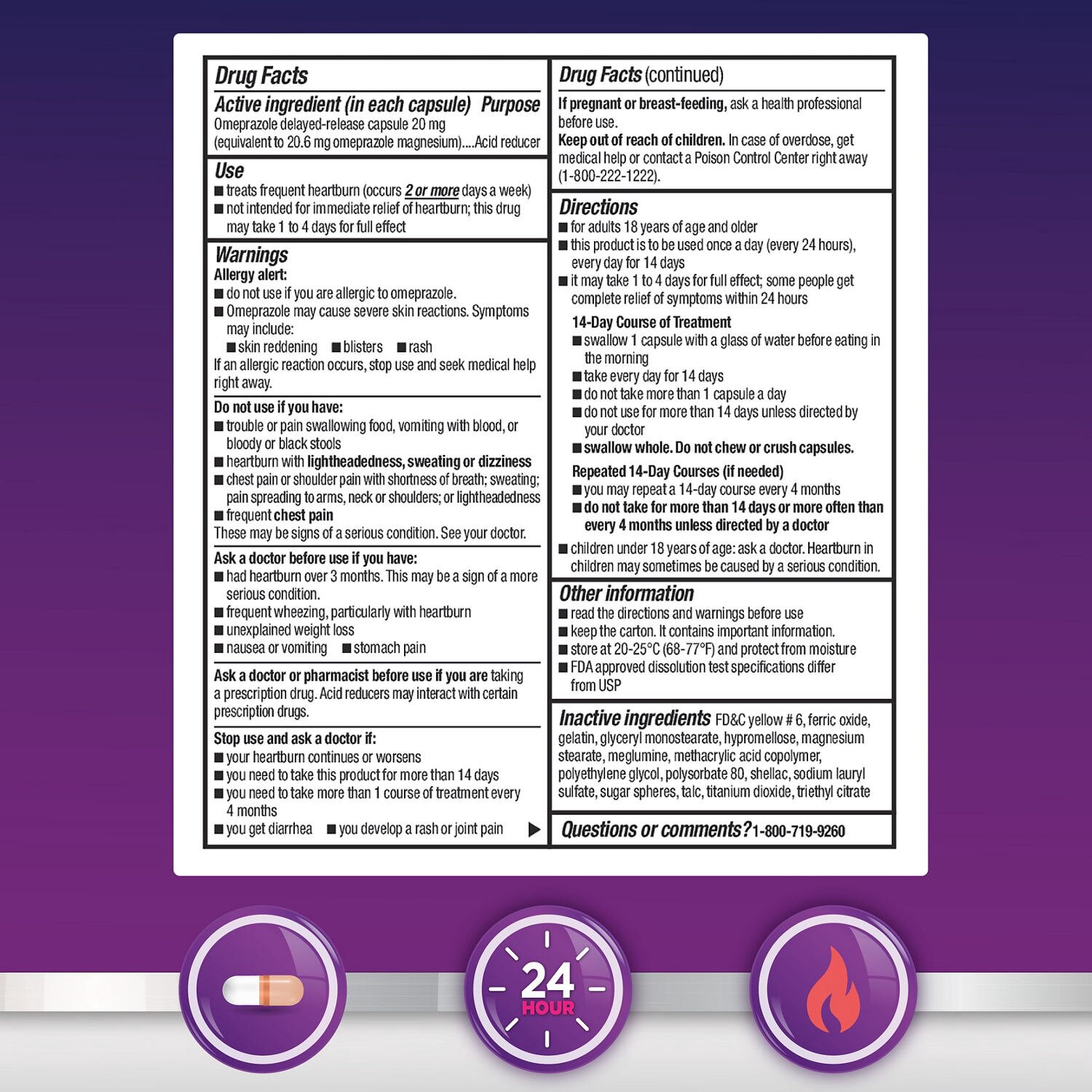 slide 7 of 7, Cvs Health Omeprazole Delayed Release Mini Capsule, 42 ct