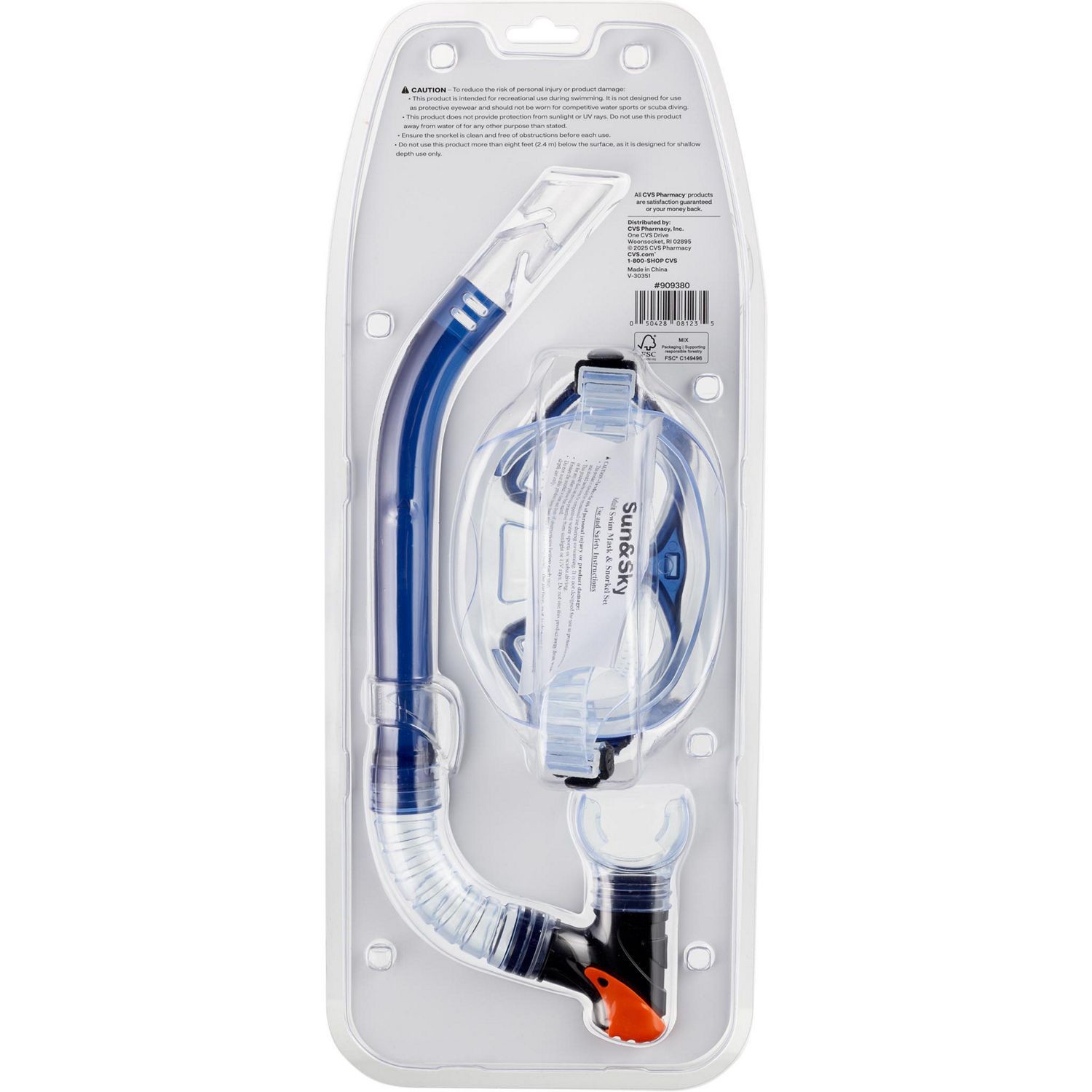 slide 2 of 4, NON BRAND Sk Adult Swim Mask & Snorkel Set, 1 ct