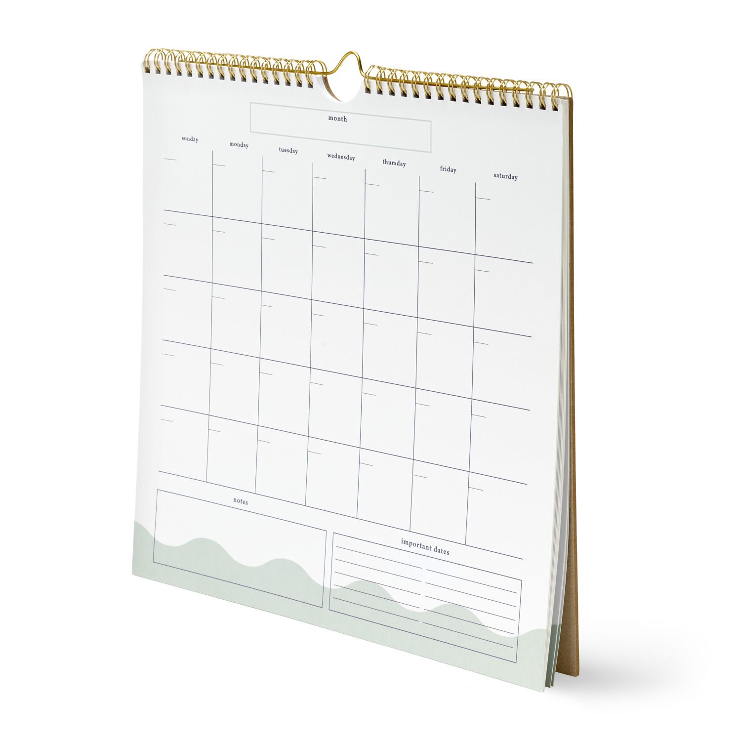 slide 5 of 5, Caliber Undated Calendar, 18 Pages With Sticker Sheet, 12" X 12", 1 ct