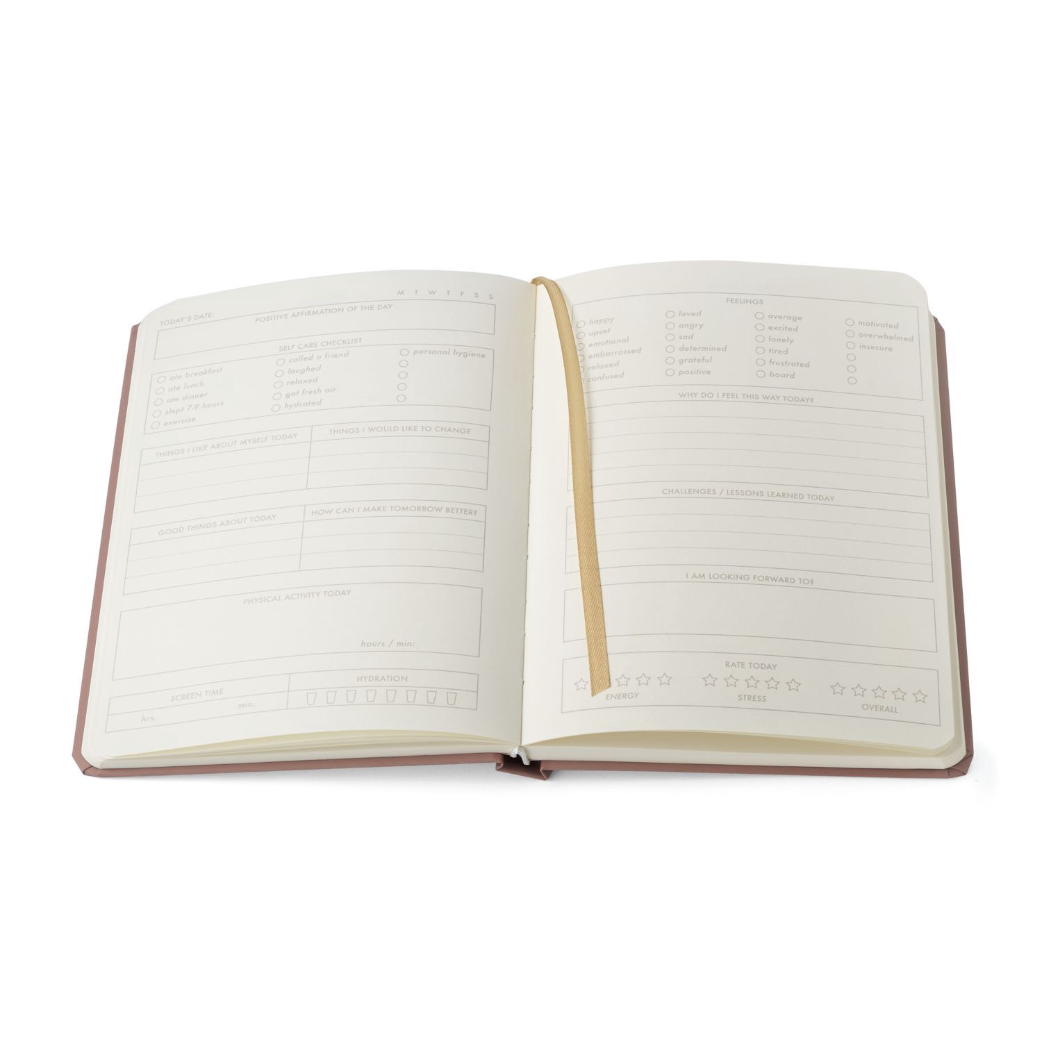 slide 2 of 7, Caliber Casebound Book Cloth Guided Wellness Journal, Assorted, 6 In X 8 In, 1 ct