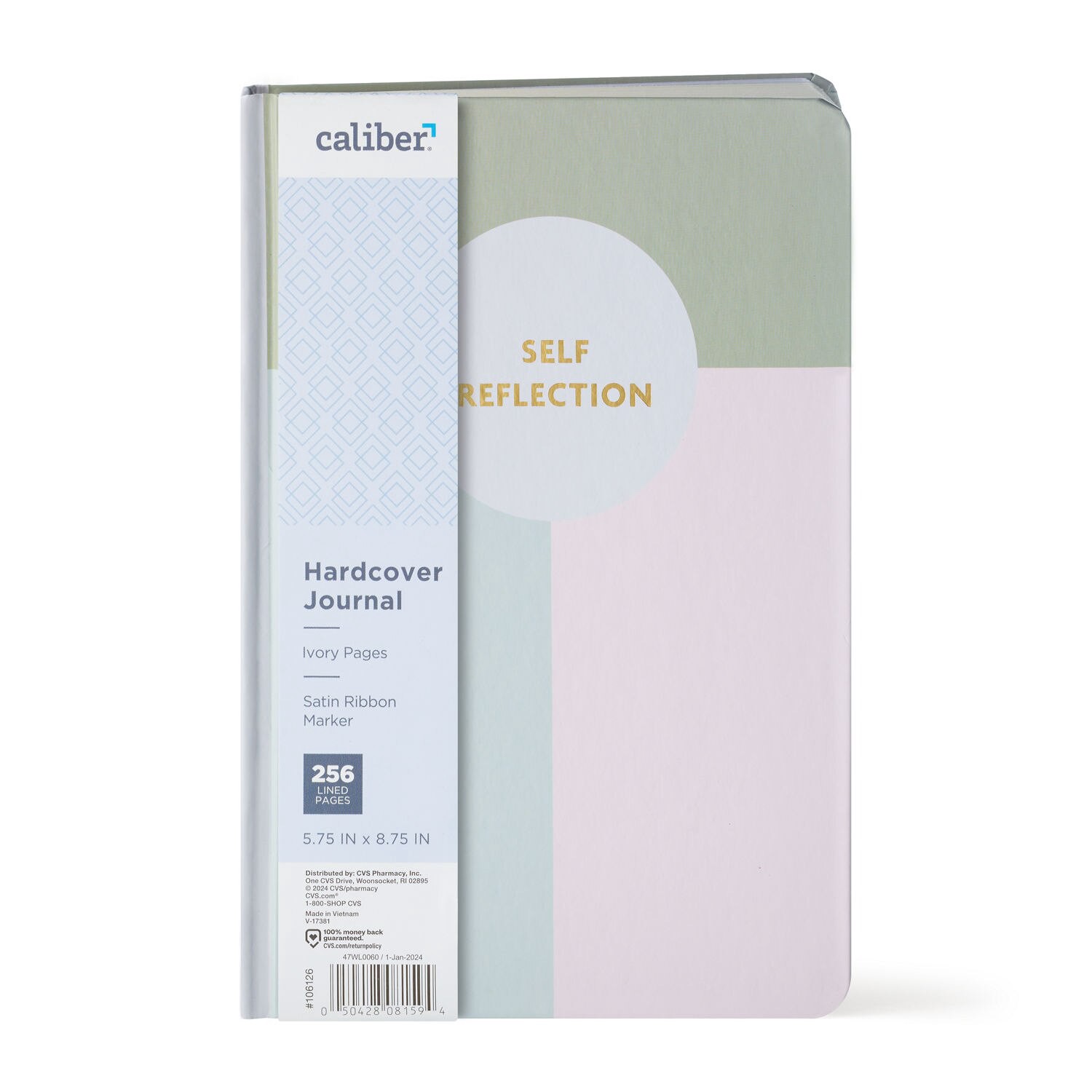 slide 5 of 7, Caliber Wellness Hardcover Casebound Lined Journal, 5.75" X 8.75", 128 Sheets, 1 ct