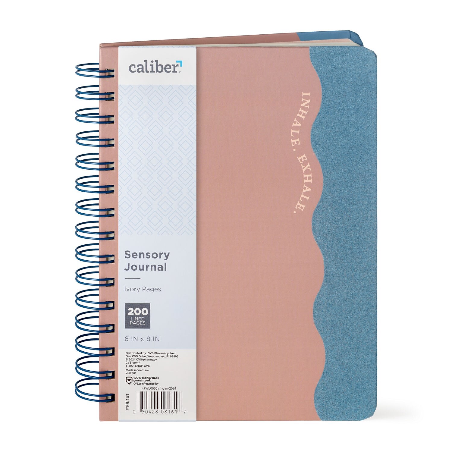 slide 6 of 8, Caliber Sensory Twin Wire Journal, Flocked Velvet Wrapped Hardcover, 6 In X 8 In, 100 Sheets, 1 ct